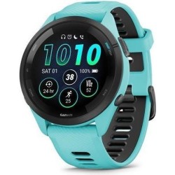 Garmin Forerunner 265 - 46 mm - Aqua - intelligente Uhr mit Riemen - Handgelenkgröße: 135-205 mm - Anzeige 3,25 cm (1.3") - 8GB