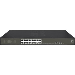 LevelOne Hilbert 18-Port Gigabit PoE Smart Lite Switch - 16 PoE Ausgänge - 2 x Gigabit SFP - 802.3at/af PoE - 230W PoE-Leistung