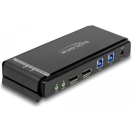 Delock DisplayPort 1.4 KVM Switch 8K 60 Hz mit USB 5 Gbps und Audio (11476)