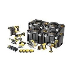 Dewalt DCK865P4T Set - 18 Volt / 5 Ah Akku-Schlagbohrschrauber-Set (DCD 796, DCF 899 HN, DCH 273, DCG 405, DCS 367, DCS 355, DC