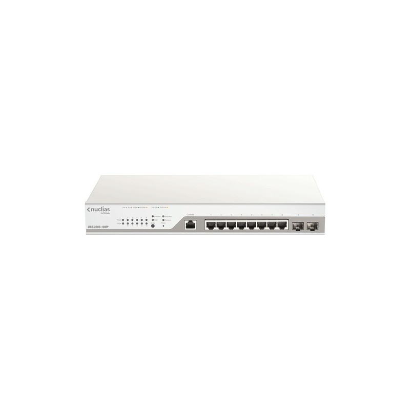 D-Link DBS-2000-10MP/E Netzwerk-Switch Managed L2 Gigabit Ethernet (10/100/1000) Power over Ethernet (PoE) Grau (DBS-2000-10MP/