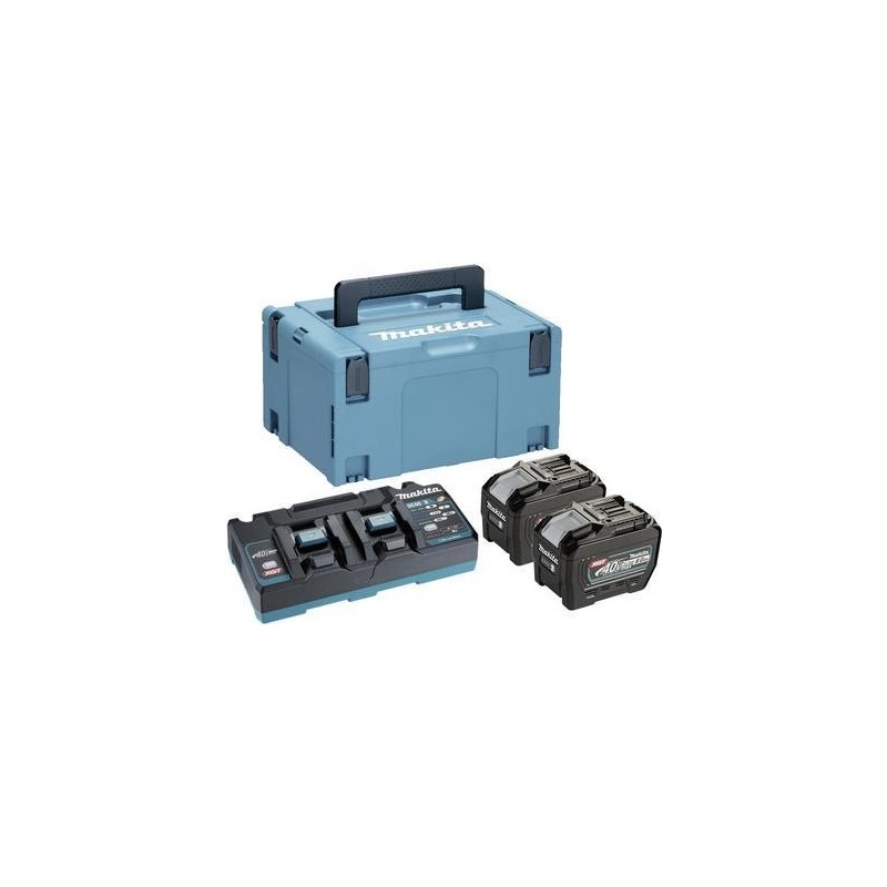 MAKITA 191Y97-1 - Power Source-Kit passend für XGT-Geräte (40V XGT Li-Ionen | bestehend aus 2x BL4080F Akku 8,0 Ah , DC40RB Dop