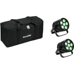 EUROLITE Set 2x AKKU PAR 6 QCL + Soft-Bag (20000963)