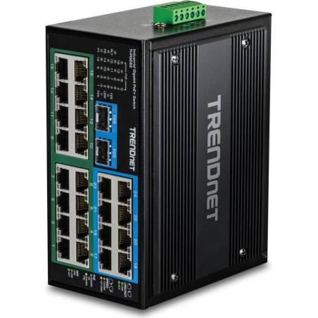 TRENDnet Industrie Switch 26Port Gbit PoE+ Metall DIN-Rail (TI-PG262)