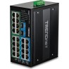 TRENDnet Industrie Switch 26Port Gbit PoE+ Metall DIN-Rail (TI-PG262)