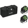 EUROLITE Set 2x LED Silent Par 6 QCL Floor sw + Soft-Bag (20000964)