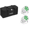 EUROLITE Set 2x LED Silent Par 6 QCL Floor ws + Soft-Bag (20000965)