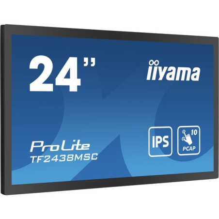 iiyama ProLite TF2438MSC-B1, Projected Capacitive, 10 TP, Full HD, USB, Kit (USB), schwarz Touchmonitor (open-frame, 16:9), 60,