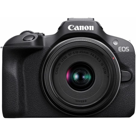 Canon EOS R100 + RF-S 18-45mm F4.5-6.3 IS STM Kit - 24,1 MP - 6000 x 4000 Pixel - CMOS - 4K Ultra HD - 309 g - Schwarz (6052C01