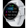 Garmin Venu 3 - 45 mm - verstärktes Polymer Whitestone - intelligente Uhr mit Band - Silikon - Handgelenkgröße: 135-200 mm - An