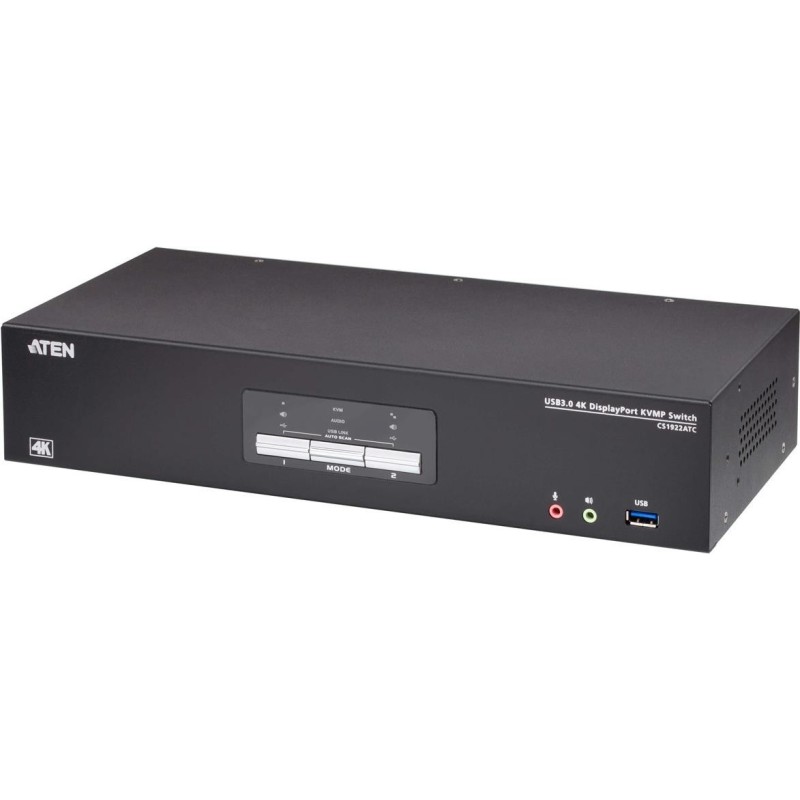 ATEN 2-Port USB True 4K DisplayPort KVM Switch - KVM-Umschalter - 2-Port (CS1922ATC)