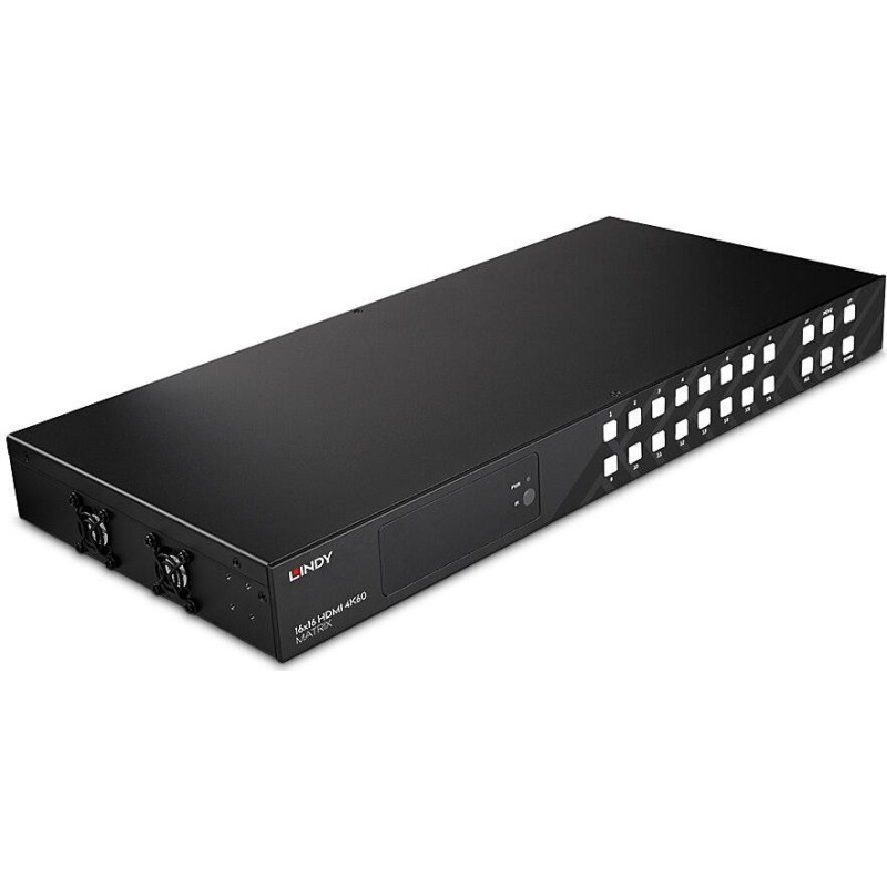 Lindy - Video-/Audio-Splitter - 4K60, Matrix - 16 x HDMI - Desktop (38359)