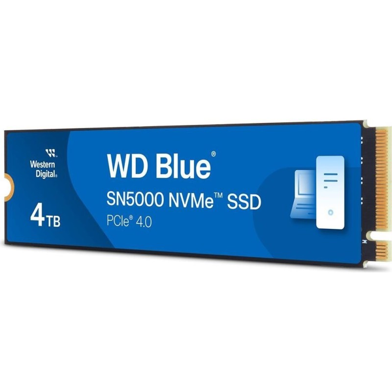 WD Blue SN5000 WDS400T4B0E - SSD - 4 TB - intern - M.2 2280 - PCIe 4.0 x4 (NVMe) (WDS400T4B0E)