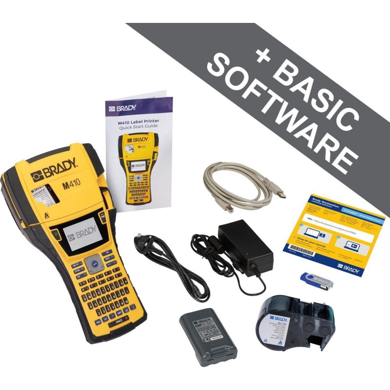 Brady Corporation M410-EU mobiler Etikettendrucker Thermotransfer QWERTY 300 dpi max - Drucker (177180)