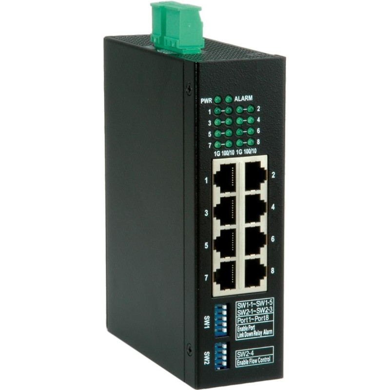 ROLINE Ind. Switch 8x - Switch - 1 Gbps (21.13.1163)