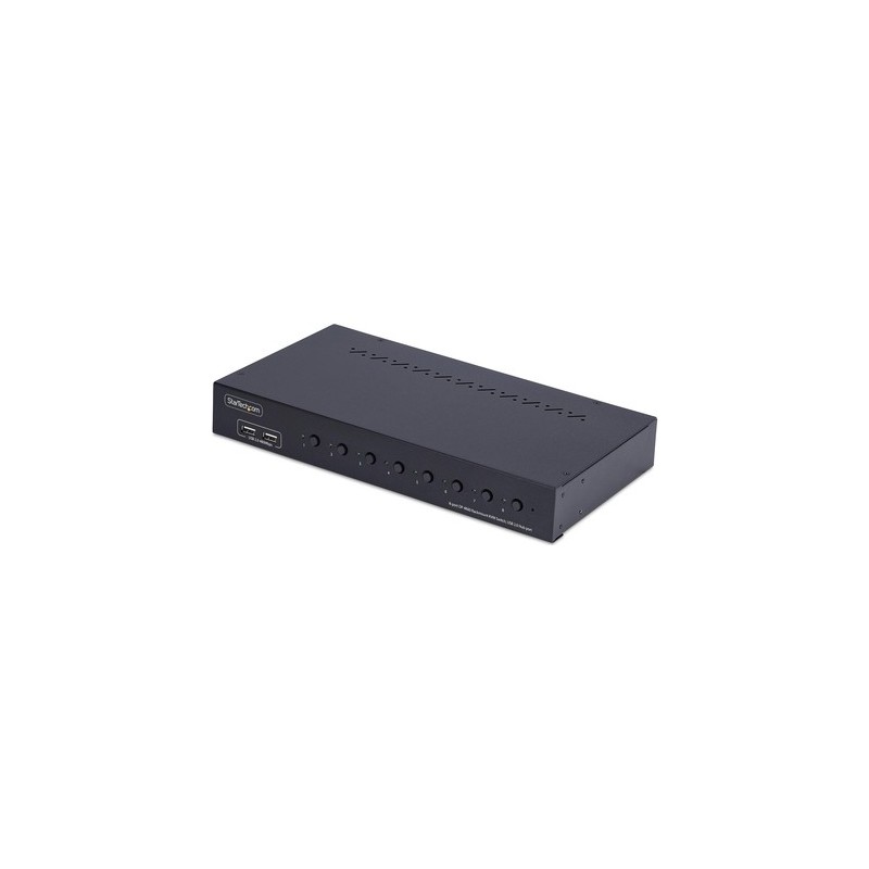 StarTech.com 8-Port DisplayPort KVM Switch w/1U Rack Mount Kit, 4K 60Hz - KVM-Switch - 8 x KVM port(s) - 1 lokaler Benutzer - D