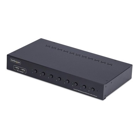 StarTech.com 8-Port DisplayPort KVM Switch w/1U Rack Mount Kit, 4K 60Hz - KVM-Switch - 8 x KVM port(s) - 1 lokaler Benutzer - D