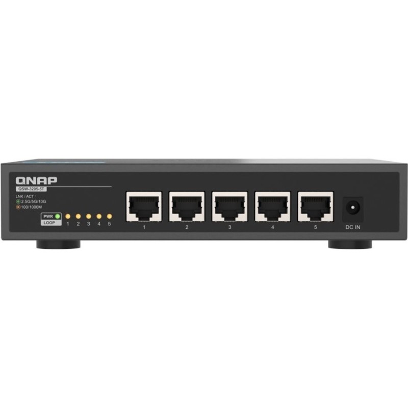 QNAP QSW-3205-5T - Switch - unmanaged - 5 x 100/1000/2.5G/5G/10GBase-T - Desktop (QSW-3205-5T)