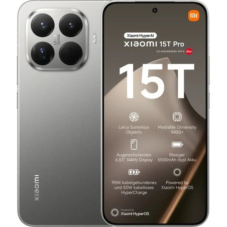 Xiaomi 15T Pro Gray - 5G Smartphone, 512 GB Speicher, 12 GB RAM, 6.83" AMOLED, 144Hz (MZB0KUUEU)