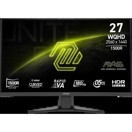 MSI MAG 275CQFDE E18 Gaming-Monitor 68.6 cm (27 Zoll), schwarz, QHD, Rapid-VA, Curved, HD-Ready, 180Hz Panel (9S6-3CE91H-010)
