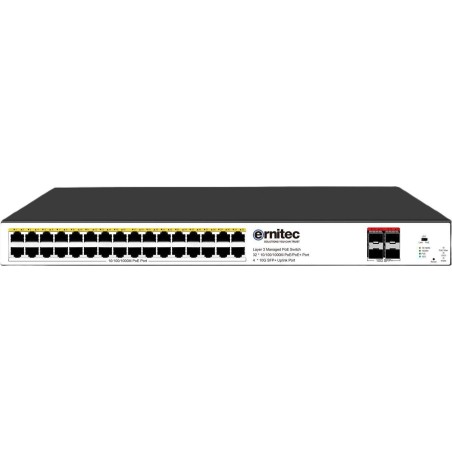 Ernitec ELECTRA-M232-1GB-460W 36-Port Gigabit Managed PoE Switch 4x 10G SFP+
