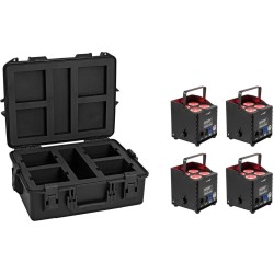 EUROLITE Set 4x AKKU UP-4 QCL Spot QuickDMX MK2 + Kunststoffcase (20001038)