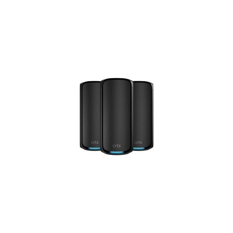 NETGEAR Orbi 970 Series WiFi 7 Quad-Band Mesh-System 3er-Set RBE973SB Schwarz