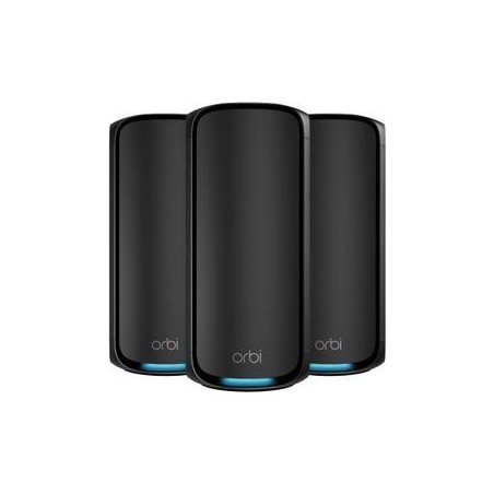 NETGEAR Orbi 970 Series WiFi 7 Quad-Band Mesh-System 3er-Set RBE973SB Schwarz