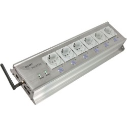ALLNET MSR IO Zentrale Schaltsteckdosenleiste 6-fach inkl. Messgerät für Desktop & 19" Montage "ALL4176" für IP Gebäude Automat