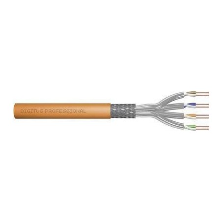 DIGITUS - Bulkkabel - 500,0m - SFTP, PiMF -Cat.7 Rohkabel - Solid, halogenfrei - orange, RAL 2000 (DK-1743-VH-5)