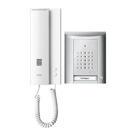 Ritto by Schneider Türsprechanlage Kabelgebunden Komplett-Set 1841120 1 Familienhaus Silber (1841120)