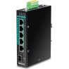 TRENDnet TI-PG541I - Switch - verwaltet - 4 x 10/100/1000 (PoE+) + 1 x 10/100/1000 + 1 x Gigabit SFP - an DIN-Schiene montierba