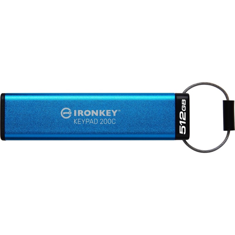 Kingston IronKey Keypad 200C - USB-Flash-Laufwerk - verschlüsselt - 512GB - USB 3,2 Gen 1 (IKKP200C/512GB)