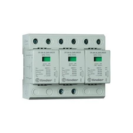 Finder 7P.03.8.260.1025 Überspannungsschutzableiter Typ 1/2 Serie 7P IP20 (7P.03.8.260.1025)