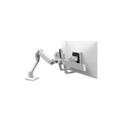 ERGOTRON HX Dual Monitor Arm in Weiß - Monitor Tischhalterung mit patentierter CF-Technologie für 2 Bildschirme bis 81,30cm (32