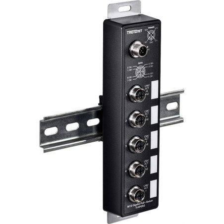 TRENDnet 5-PORT INDUSTRIAL EN50155 M12 - GIGABIT POE+ RAILWAY SWITCH (TI-XPG50)