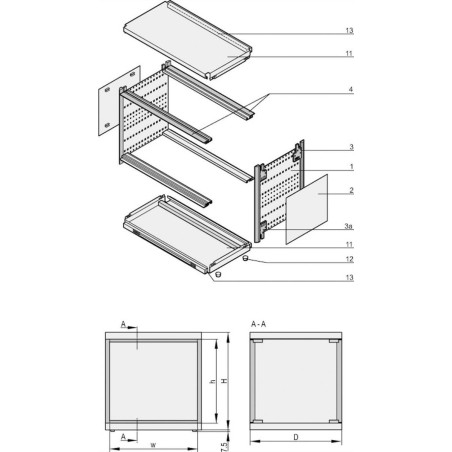 SCHROFF RATIOPAC AIR 19"3/4U 84HP 315D - Rack-Zubehör - 4 HE (24571585)