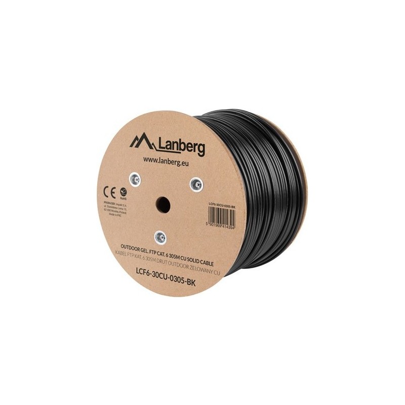 Lanberg LCF6-30CU-0305-BK Netzwerkkabel Schwarz 305 m Cat6 (LCF6-30CU-0305-BK)