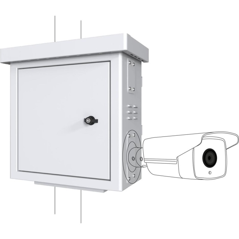 Lanview RCCTV001. Rack-Kapazität: 0U, Internationale Schutzart (IP-Code): IP66. Gewicht: 25 kg. Produktfarbe: Weiß (RCCTV001)