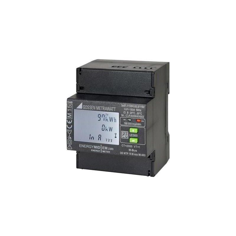 Gossen Metrawatt Drehstromzähler mit Wandleranschluss digital MID-konform: Ja U2389-V021 (U2389-V021)