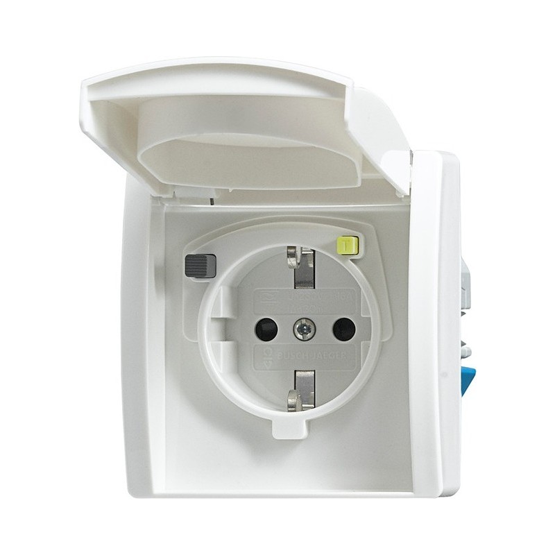 Busch-Jaeger 3120 EUGB-44. Buchsen-Typ: Typ F, Temperaturbereich in Betrieb: -25 - 40 C, Zertifizierung: CE. Produktfarbe: Wei