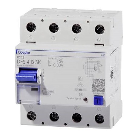 Doepke 09134998HD Fehlerstrom-Schutzschalter 4polig 80 A 0.5 A 400 V (09134998HD)