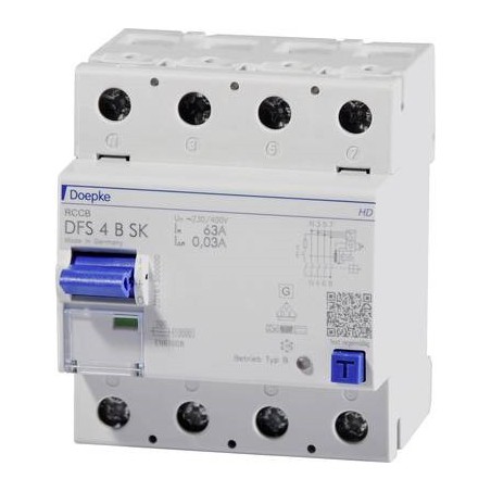 Doepke 09144998HD FI-Schutzschalter allstromsensitiv 4polig 63 A 0.03 A 230 V, 400 V (09144998HD)