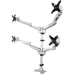 StarTech.com ARMQUADPS Monitorhalterung (für 4 Monitore, für bis zu 27 " VESA Bildschirme, vier vollbewegliche Monitorarme) - T