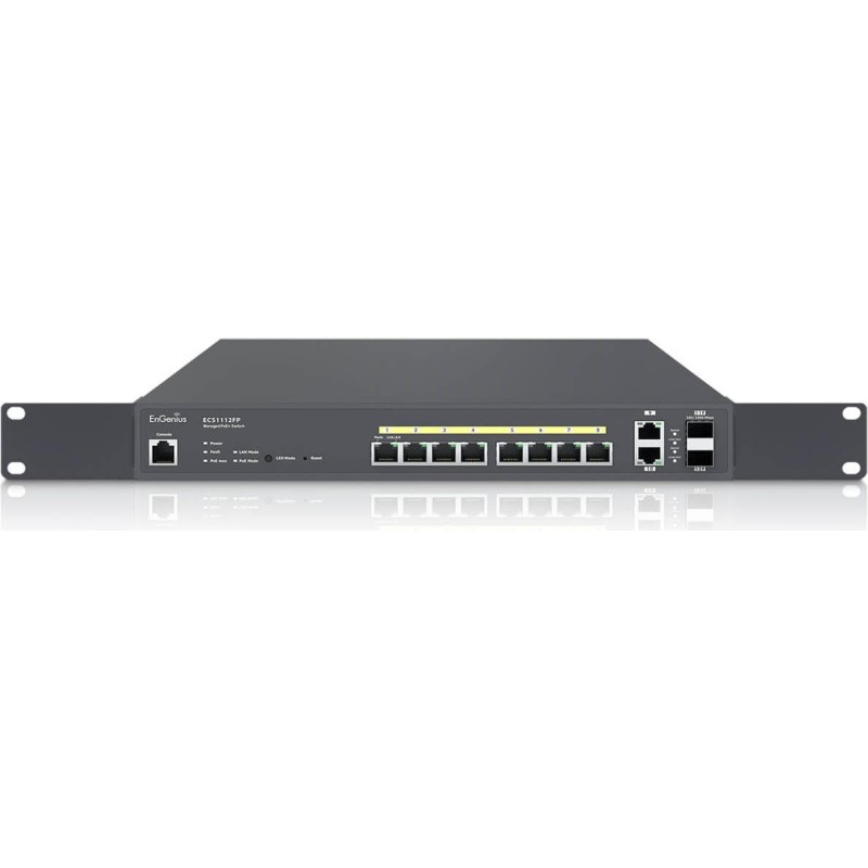 EnGenius ECS1112FP. Switch-Typ: Managed, Switch-Ebene: L2+. Basic Switching RJ-45 Ethernet Ports-Typ: Gigabit Ethernet (10/100/