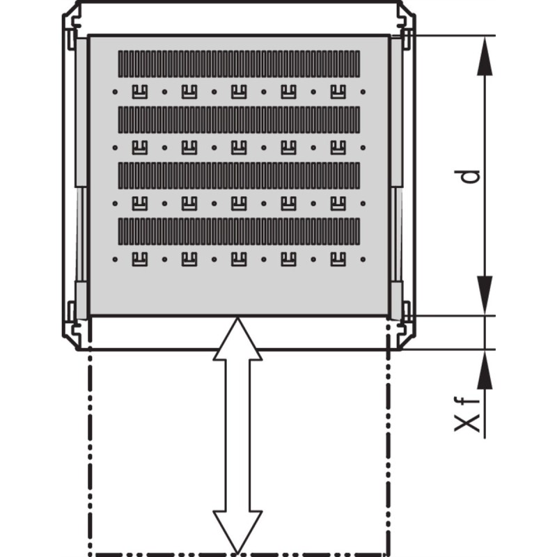 SCHROFF 19"SHELF TELESCOPIC 2U1000D RAL7021 - Rack-Zubehör (27230109)