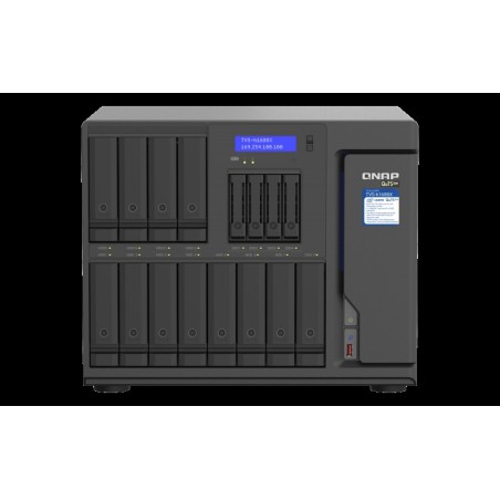 QNAP TVS-H1688X - NAS-Server - 16 Schächte - SATA 6Gb/s - RAID 0, 1, 5, 6, 10, 50, JBOD, 5 Hot Spare, 6 Hot Spare, 60, 10-Hot-S