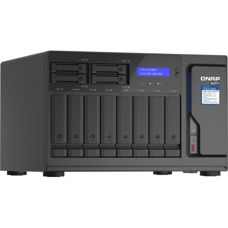 QNAP TVS-H1288X - NAS-Server - 12 Schächte - SATA 6Gb/s - RAID 0, 1, 5, 6, 10, 50, JBOD, 5 Hot Spare, 6 Hot Spare, 60, 10-Hot-S