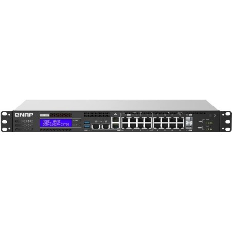 QNAP QGD-1602P - Switch - Smart - 4 x 100/1000/2.5G (PoE++) + 4 x 100/1000/2.5G (PoE+) + 8 x 10/100/1000 (PoE+) + 2 x 10 Gigabi