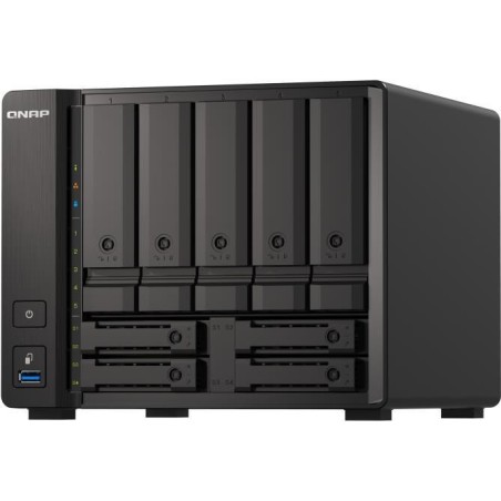 QNAP TS-H973AX-8G - NAS-Server - 9 Schächte - SATA 6Gb/s - RAID 0, 1, 5, 6, 10, 50, JBOD, 60, RAID TP - RAM 8 GB - 2.5 Gigabit